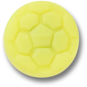 Lysende gul fotball Jibbitz-charm