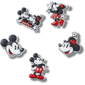 Mickey og Minnie PVC 5-pakning Jibbitz-charms