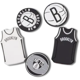 NBA Brooklyn Nets 5-pakning med Jibbitz-charms