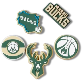 NBA Milwaukee Bucks 5-pakning med Jibbitz-charms