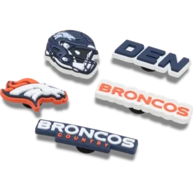 NFL Denver Broncos 5-pakning med Jibbitz-skocharms