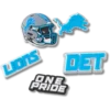 NFL Detroit Lions 5-pakning med Jibbitz-skocharms