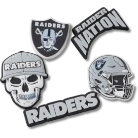 NFL Las Vegas Raiders 5-pakning med Jibbitz-skocharms