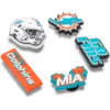 NFL Miami Dolphins 5-pakning med Jibbitz-skocharms