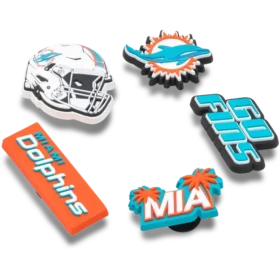 NFL Miami Dolphins 5-pakning med Jibbitz-skocharms