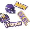 NFL Minnesota Vikings 5-pakning med Jibbitz-skocharms