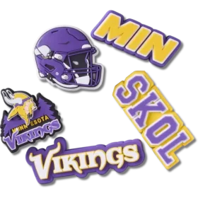NFL Minnesota Vikings 5-pakning med Jibbitz-skocharms