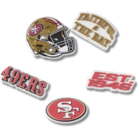 NFL San Francisco 49ers 5-pakning med Jibbitz-skocharms