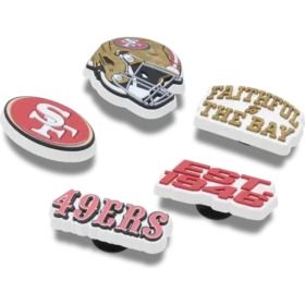 NFL San Francisco 49ers 5-pakning med Jibbitz-skocharms