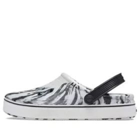 Off Court Clogs «Marble White Black»
