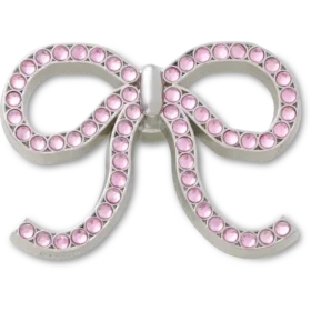 Pink Glittery Bow Jibbitz™-charms