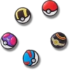 Poke Ball 5-pakning med Jibbitz-charms