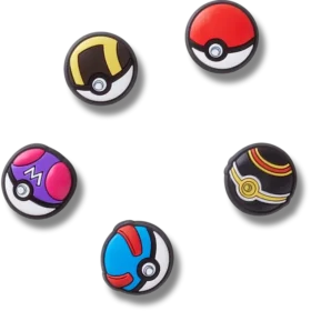 Poke Ball 5-pakning med Jibbitz-charms