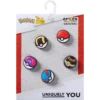 Poke Ball 5-pakning med Jibbitz-charms