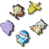Pokémon-assortert 5-pakning med Jibbitz-charms
