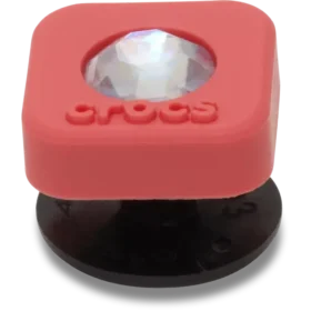 Røde firkantede PVC Smt Jibbitz-charms