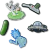 Rick and Morty 5-pakning med Jibbitz-charms