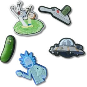 Rick and Morty 5-pakning med Jibbitz-charms