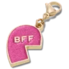 Rosa glitter-BFF-charm til venstre Jibbitz-skocharm