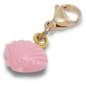 Rosa skjell-Jibbitz-charm