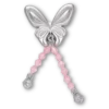 Silver Beaded Meta Butterfly Jibbitz™-charms