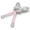 Silver Beaded Meta Butterfly Jibbitz™-charms