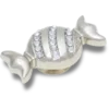 Silver Smt Gem Candy Piece Jibbitz™-charms