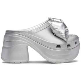 Siren Metallic Bow Clogs «Silver»