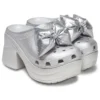Siren Metallic Bow Clogs «Silver»