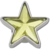 Sølv- og grønne Smt Gem Star Jibbitz-charms