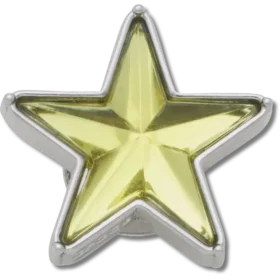 Sølv- og grønne Smt Gem Star Jibbitz-charms