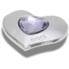 Sølv- og lilla Smt Gem Heart Jibbitz™-charms