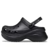Small Whale Retro Crocs-sandaler med tykk såle, svart