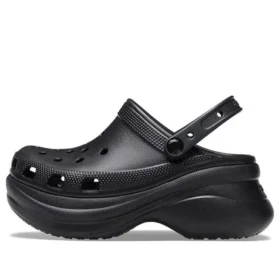 Small Whale Retro Crocs-sandaler med tykk såle, svart