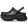 Small Whale Retro Crocs-sandaler med tykk såle, svart