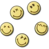 Smileyworld 5-pakning Jibbitz-charms