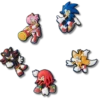 Sonic the Hedgehog 5-pakning med Jibbitz-charms