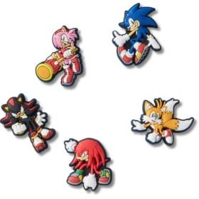 Sonic the Hedgehog 5-pakning med Jibbitz-charms