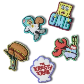 Spongebob 5-pakning med Jibbitz-charms