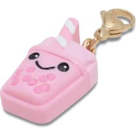 Søt rosa Boba-charm Jibbitz-skocharm