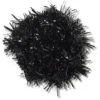 Svarte Jibbitz-charms med tinselpompon
