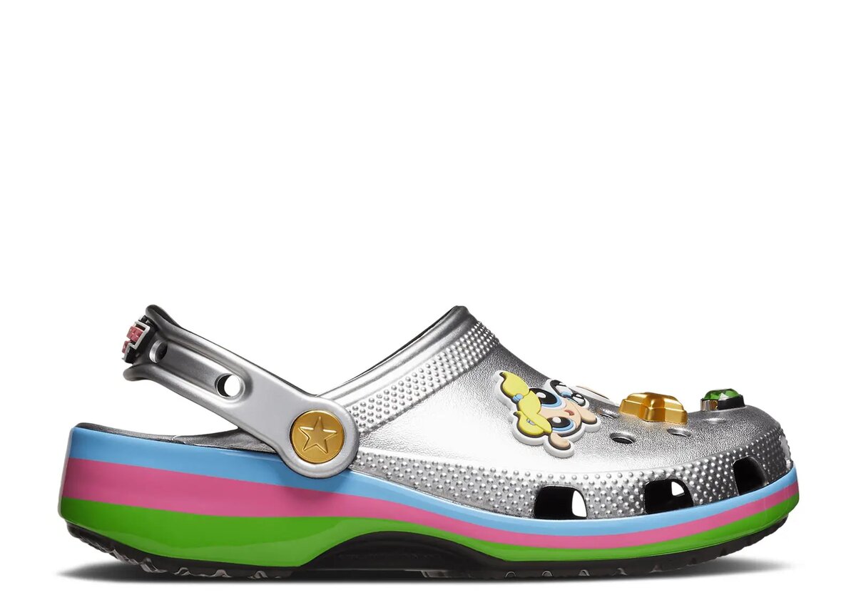The Powerpuff Girls x Classic Clog Kids «Metallic Silver» The Powerpuff Girls x Classic Clog Kids «Metallic Silver»