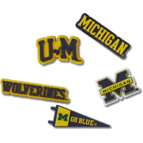 University of Michigan 5-pakning med Jibbitz-charms