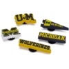 University of Michigan 5-pakning med Jibbitz-charms